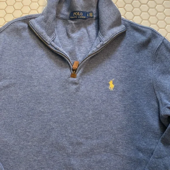 Polo Ralph Lauren 1/4 zip sweatshirt sweater pullover 100% cotton - Picture 3 of 6
